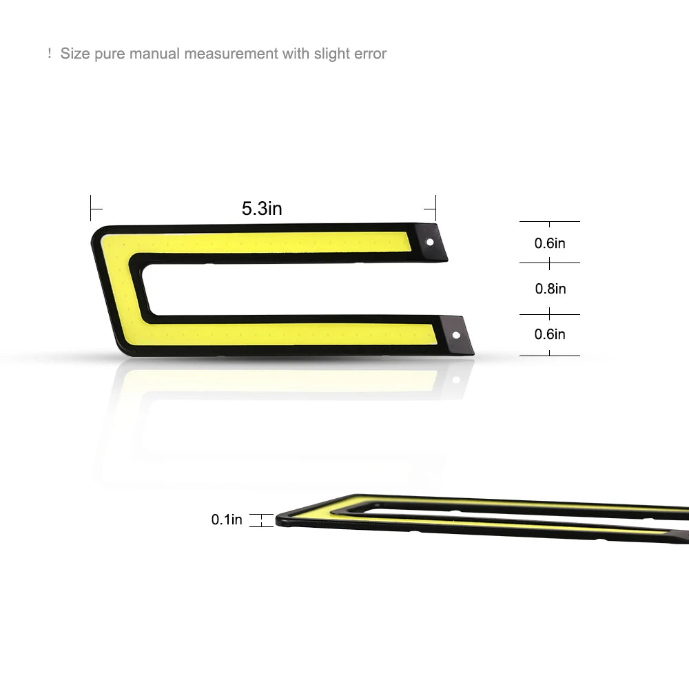 NLpearl 1 пар Автомобилски стајлинг COB LED DRL дневни светла Автоматски DC 12V светли LED DRL надворешни светла за автомобилски светла за магла при возење