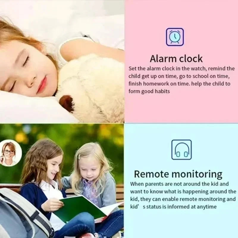 Lenovo 2026 Нов 5G детски паметен часовник Подарок за момчиња и девојчиња iOS Android GPS тракер SOS СИМ картичка Повици Водоотпорна камера