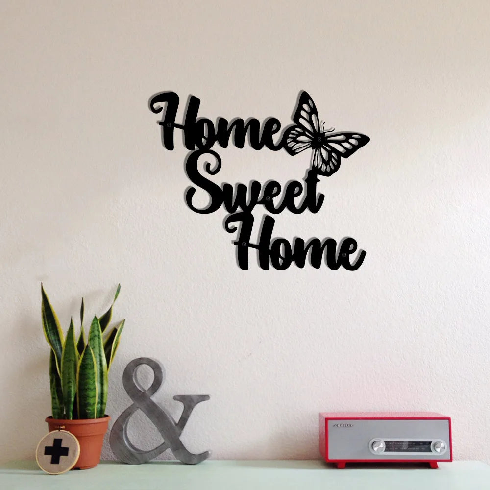 Метален натпис „Home Sweet Home“ за ѕид