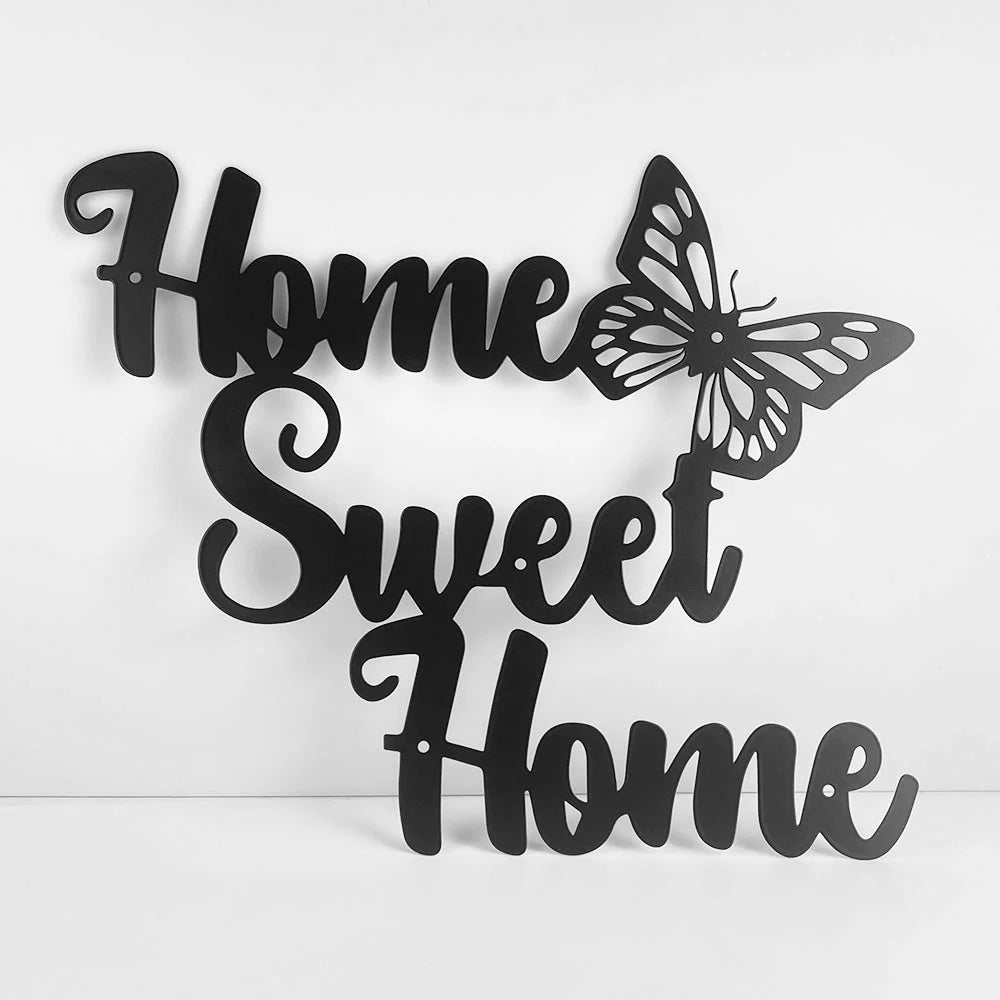 Метален натпис „Home Sweet Home“ за ѕид