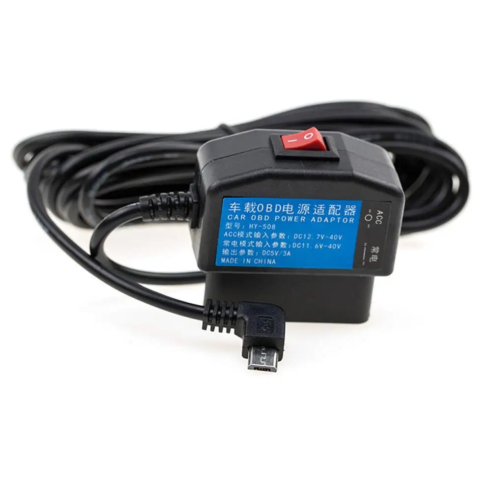 Dash Cam 24-часовен паркинг мониторинг комплет за жично поврзување OBD на USB адаптер кабел за напојување за камера на инструмент табла (Dashcam) и ретровизор рекордер со 24-часовен паркинг монитор