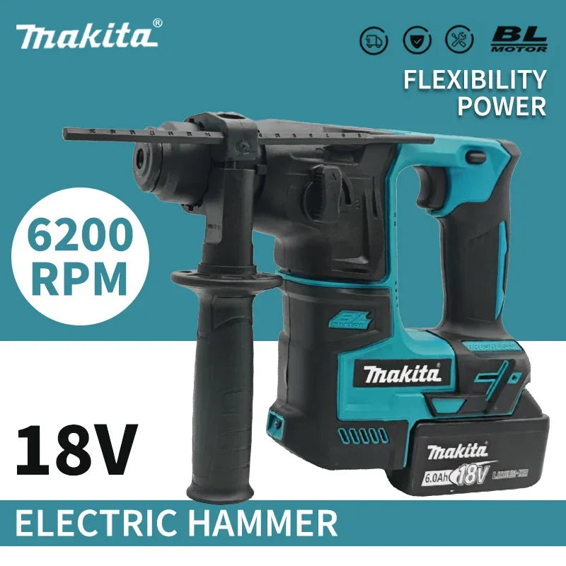 Makita бесчеткичен чекан-дупчалка 18V безжична чекан-дупчалка безжична електрична дупчалка погодна за Makita 18V батерија