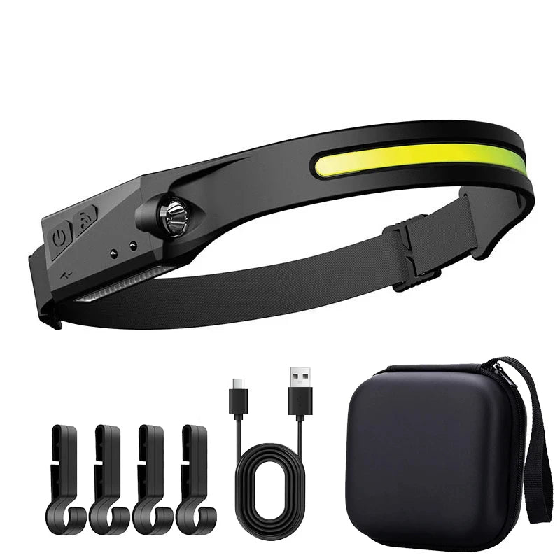 LED Headlamp with Sensor – USB Charging