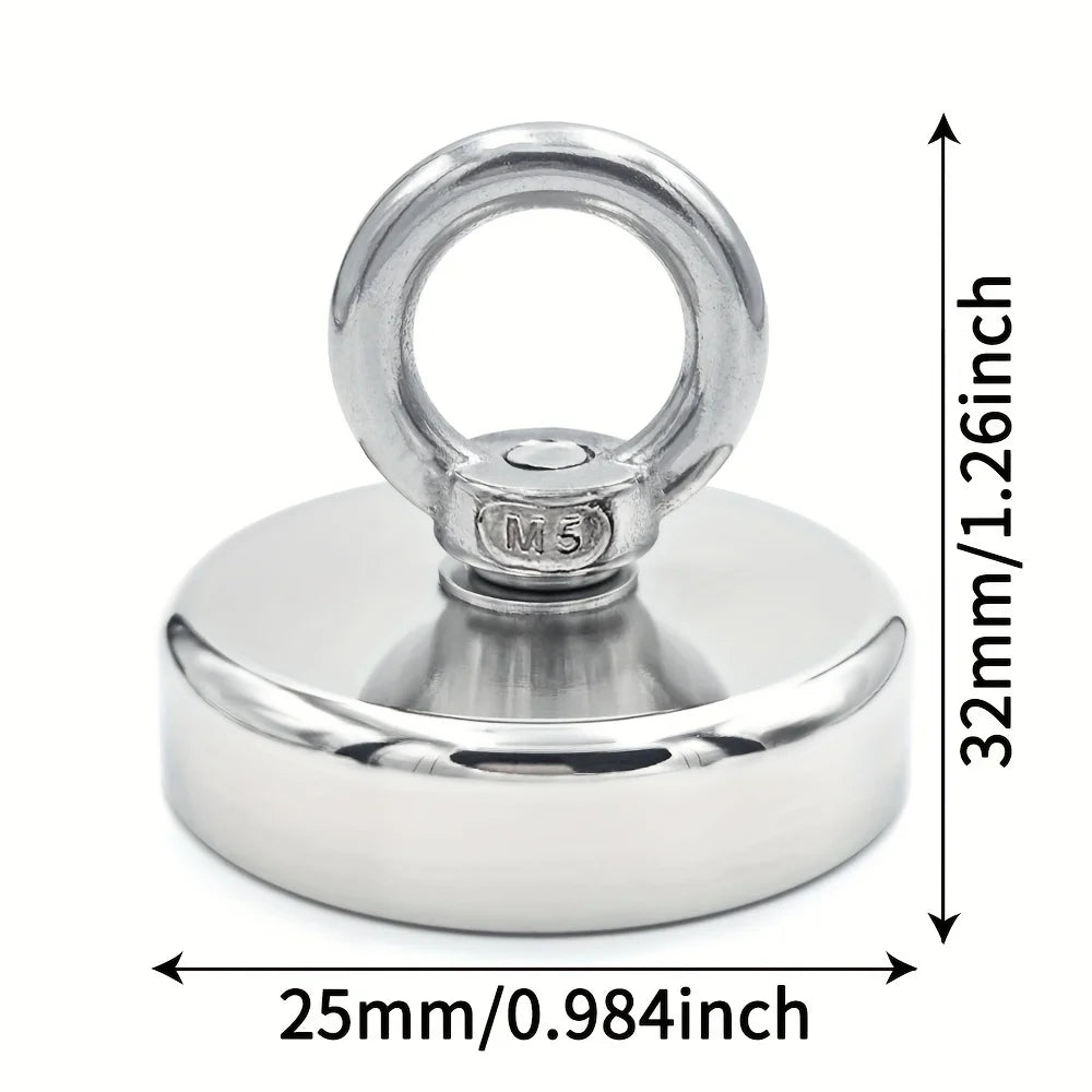 Супер силна неодиумска рибарска магнетна кука D16~D42mm N52 Тешка ретка земја неодиум со вдлабната дупка за штраф за спасување