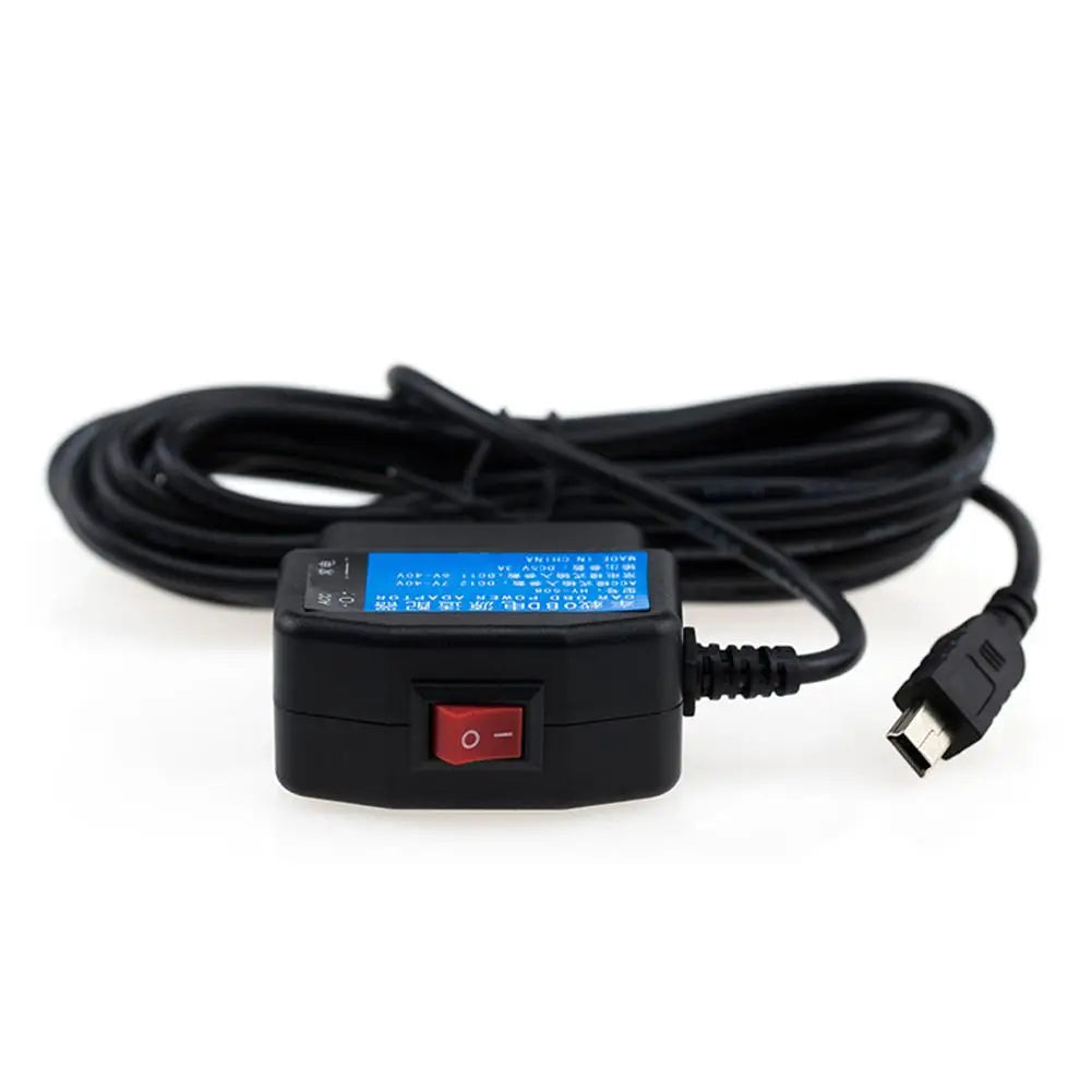 Dash Cam 24-часовен паркинг мониторинг комплет за жично поврзување OBD на USB адаптер кабел за напојување за камера на инструмент табла (Dashcam) и ретровизор рекордер со 24-часовен паркинг монитор