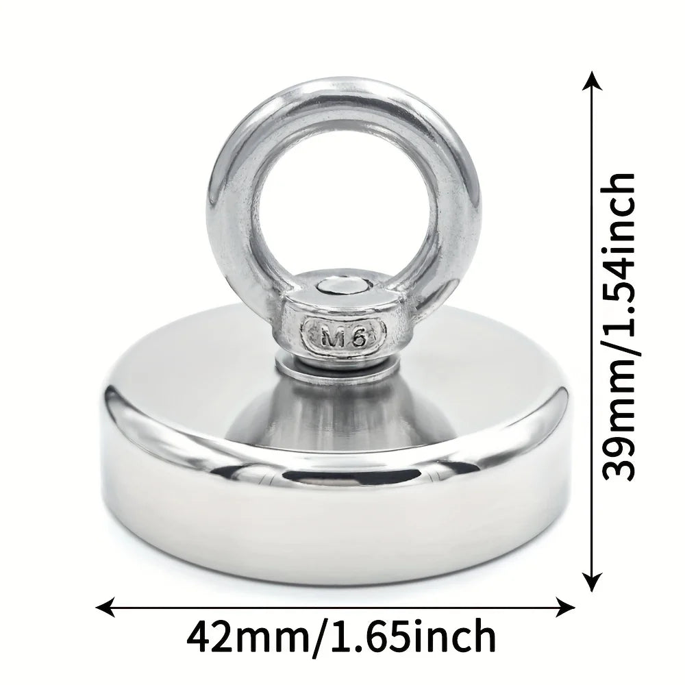 Супер силна неодиумска рибарска магнетна кука D16~D42mm N52 Тешка ретка земја неодиум со вдлабната дупка за штраф за спасување