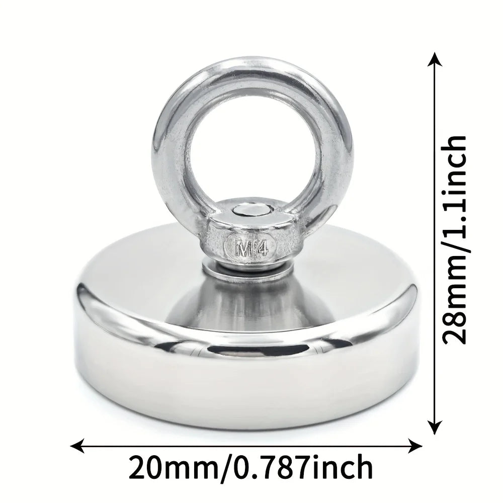 Супер силна неодиумска рибарска магнетна кука D16~D42mm N52 Тешка ретка земја неодиум со вдлабната дупка за штраф за спасување