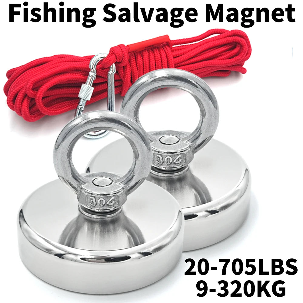 Супер силна неодиумска рибарска магнетна кука D16~D42mm N52 Тешка ретка земја неодиум со вдлабната дупка за штраф за спасување
