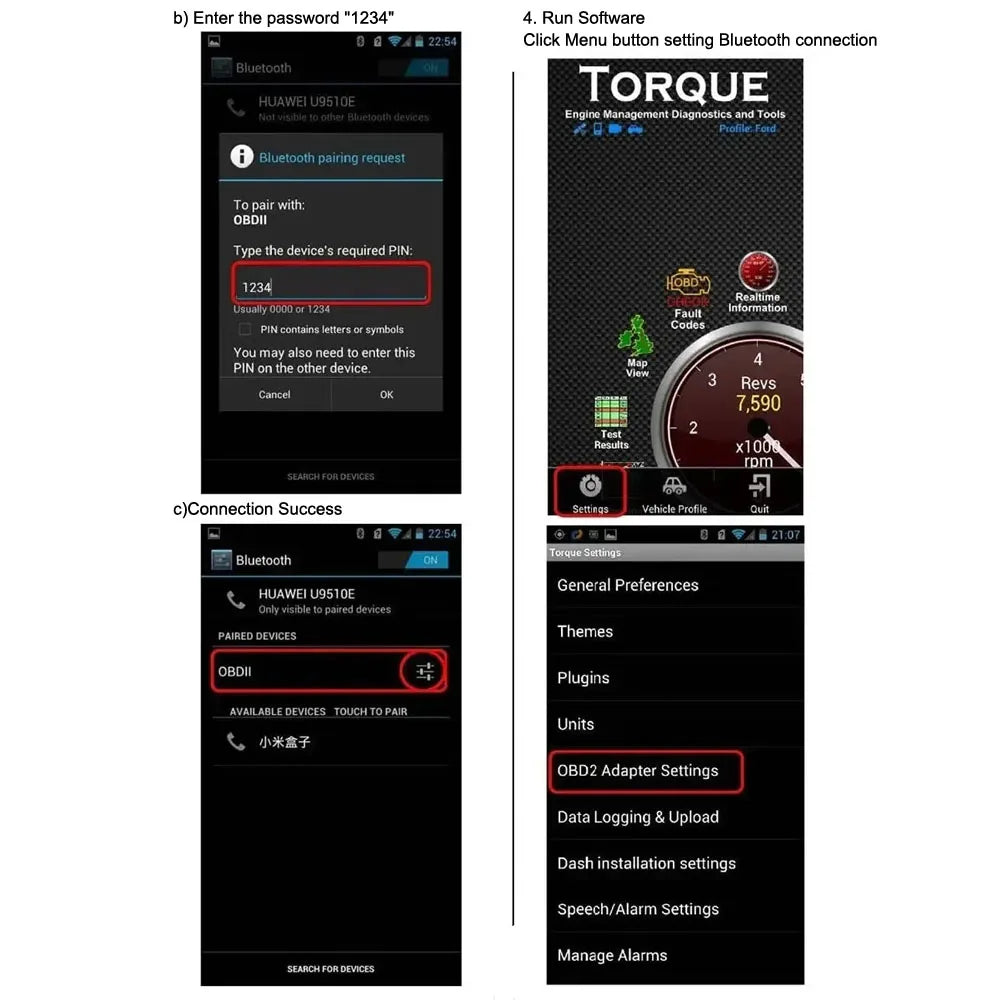 OBD2 ELM327 V1.5 Bluetooth dijagnosticki skener za auto