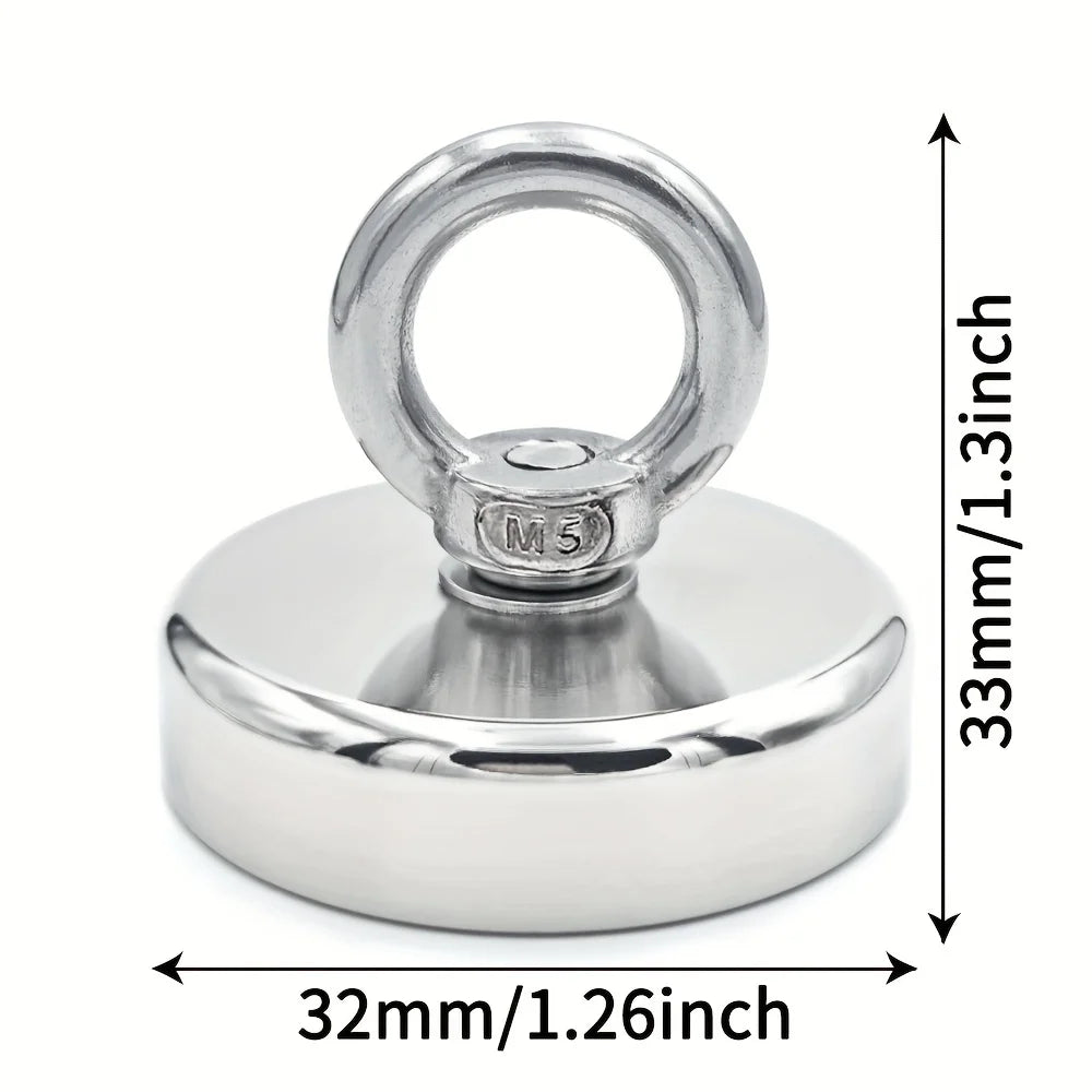 Супер силна неодиумска рибарска магнетна кука D16~D42mm N52 Тешка ретка земја неодиум со вдлабната дупка за штраф за спасување