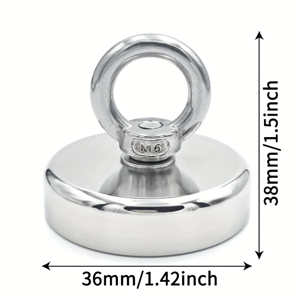 Супер силна неодиумска рибарска магнетна кука D16~D42mm N52 Тешка ретка земја неодиум со вдлабната дупка за штраф за спасување