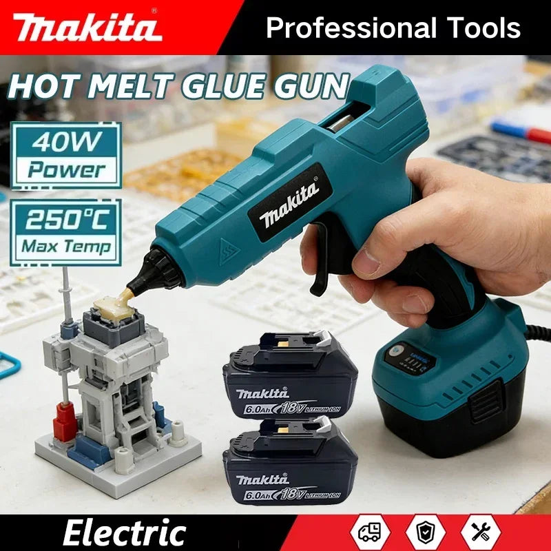 Makita безжичен електричен пиштол за топло лепење 18V батерија 11mm стапче за лепак пиштол за топло заварување топол воздух за домашни ракотворби DIY