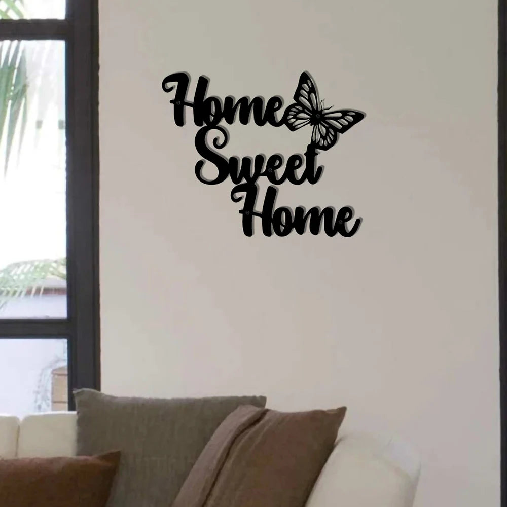 Метален натпис „Home Sweet Home“ за ѕид