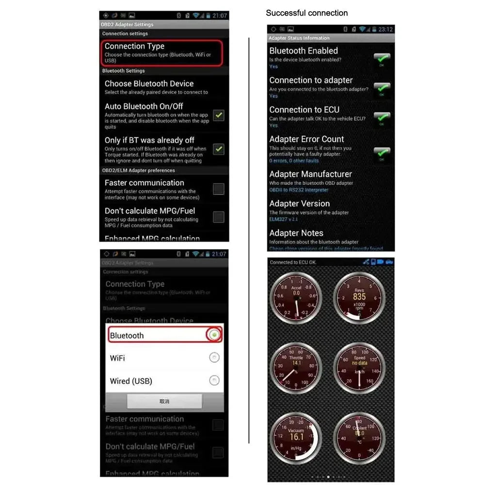 OBD2 ELM327 V1.5 Bluetooth dijagnosticki skener za auto