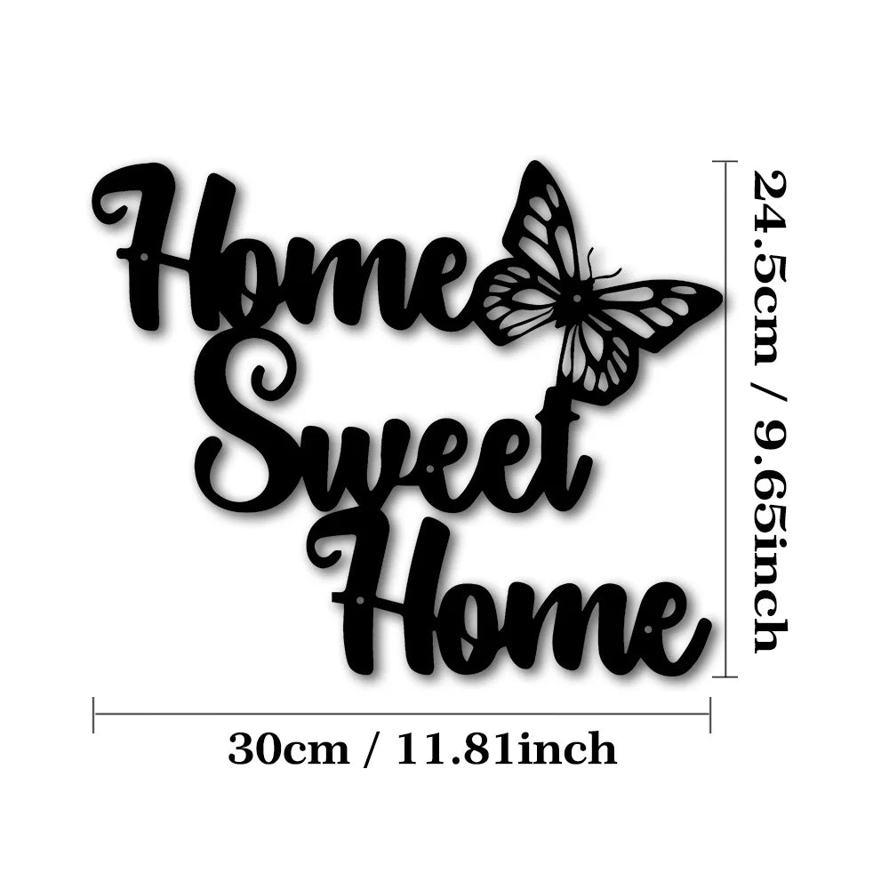 Метален натпис „Home Sweet Home“ за ѕид