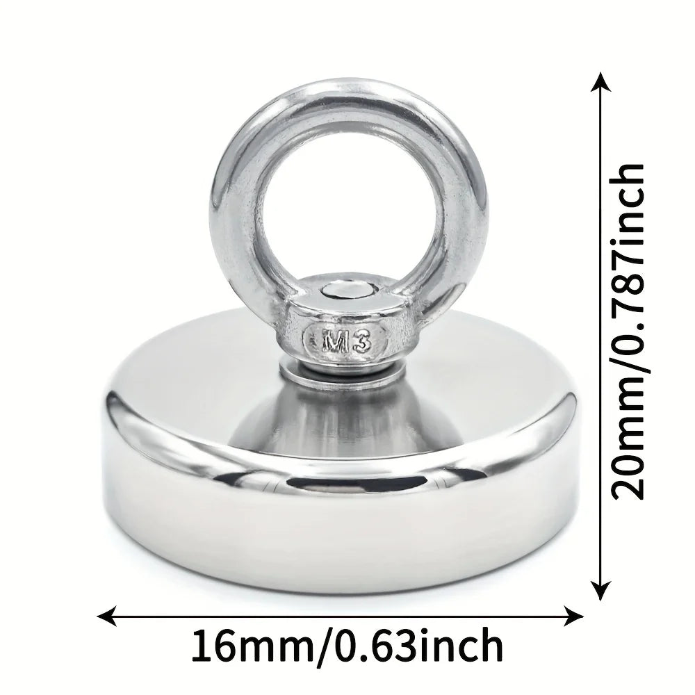 Супер силна неодиумска рибарска магнетна кука D16~D42mm N52 Тешка ретка земја неодиум со вдлабната дупка за штраф за спасување