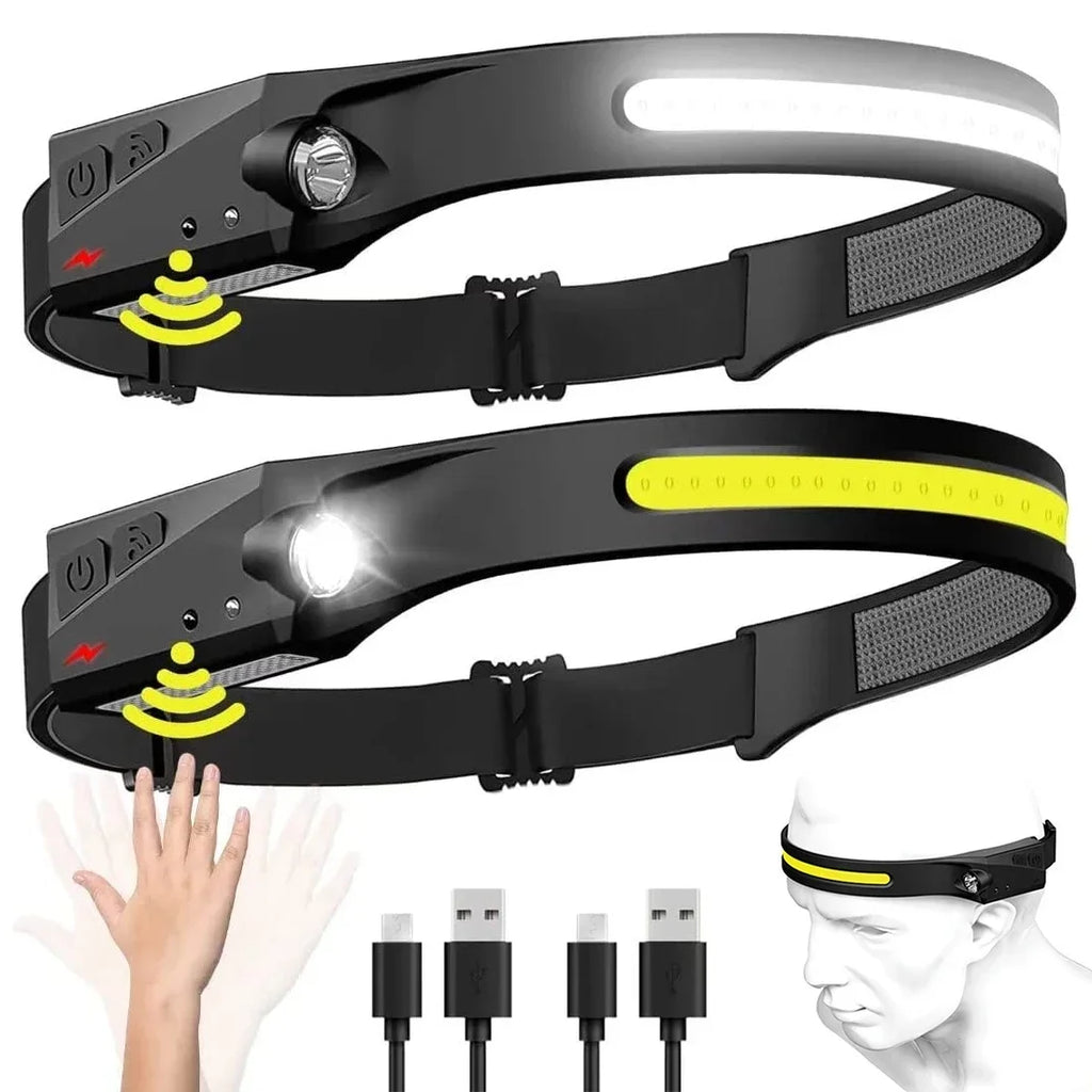 LED Headlamp with Sensor – USB Charging