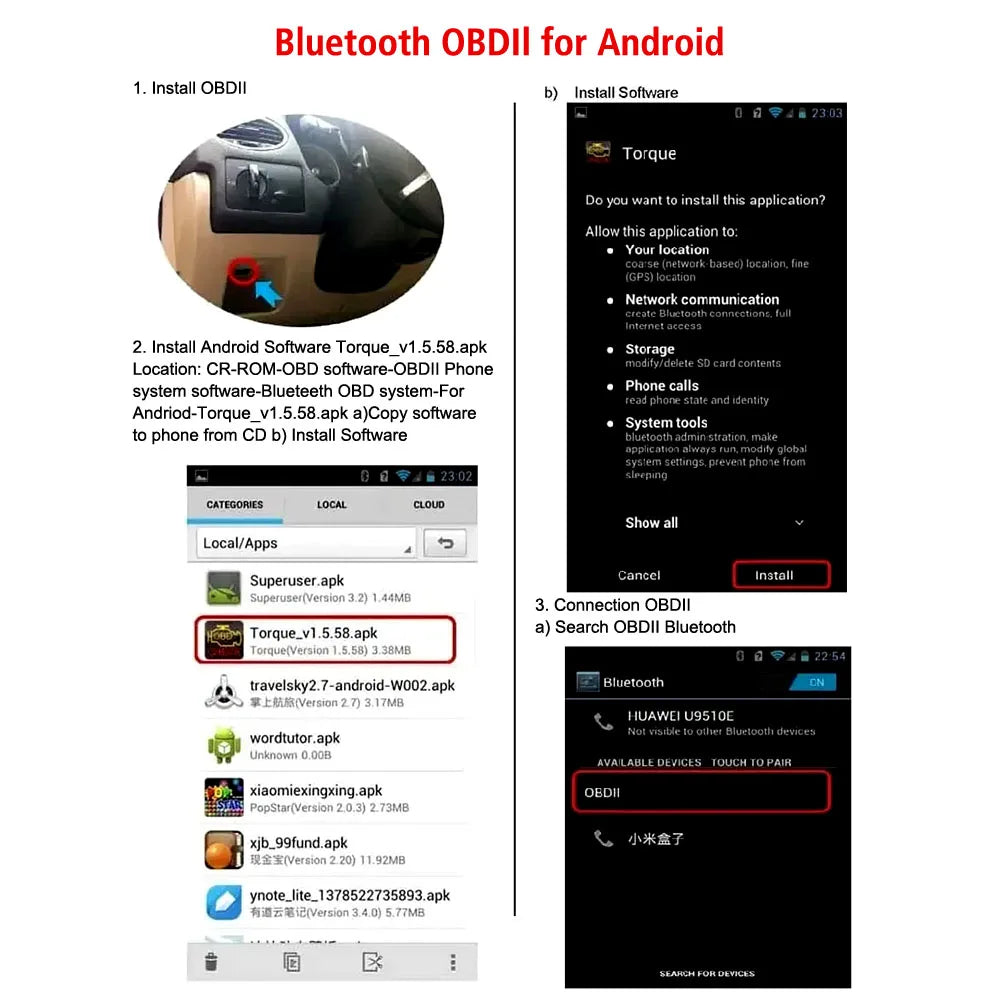 OBD2 ELM327 V1.5 Bluetooth dijagnosticki skener za auto